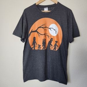 Port & Company Halloween Star Wars Character Gray/Orange S/S T-Shirt Size M